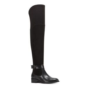 NINE WEST Womens Black Round Toe Boots Shoes 5